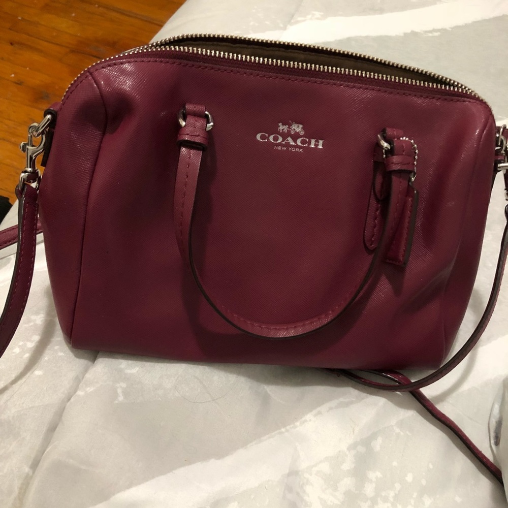 Coach Maroon crossbody purse